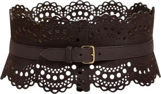 Alaia Dames, Accessoires, Bruin, Maat: 75 CM Leer
