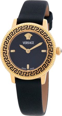 Versace V-Icon Quartz Black Dial Ladies Watch VEUCA0224