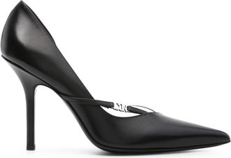 Dsquared2 Icon Clubbing 100mm pumps - women - Calf Leather/Calf Leather/Polyurethane/Rubber/Calf Leather - 37.5 - Black