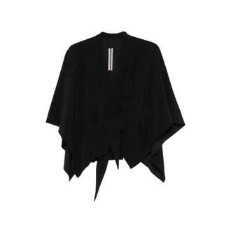Rick Owens Knotted-waist V-neck Blouse