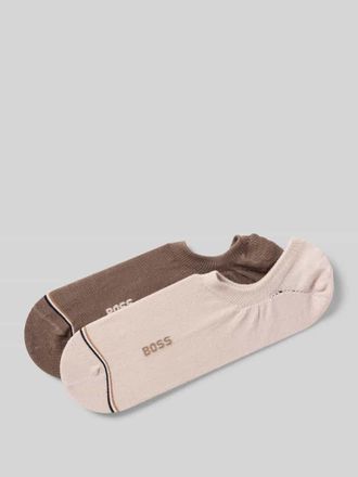 HUGO BOSS Low Cut F&uuml;sslinge aus Baumwoll-Mix im 2er-Pack in Offwhite, Gr&ouml;&szlig;e 43-46
