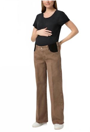 Paige Anessa Maternity Jeans With Raw Hem In Vintage Canewood