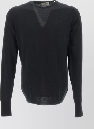 John Smedley v-neck ribbed sweater long sleeves