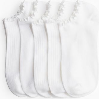 H&M 5er-Pack Kurzsocken - Weiss