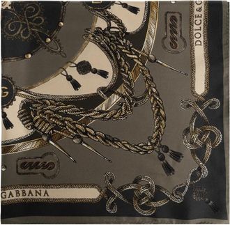Dolce & Gabbana Silky Scarves, male, Green, Size: ONE SIZE Silk Scarf