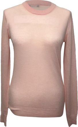Joseph Knitted Crewneck Sweater in Pink Cashmere