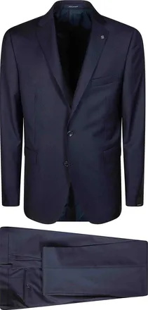 Tagliatore Gabardine Lined Single-Breasted Suit