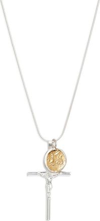 CHILD OF WILD Carmela Crucifix Necklace in Silver at Nordstrom