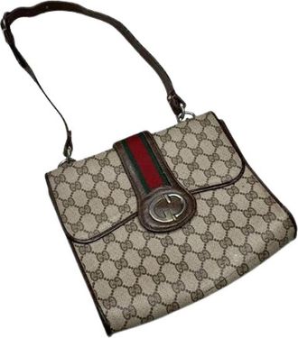 Gucci Pre-owned Ophidia Dome Shoulder Bag - Dames - Vintage Schoudertas - Beige - ONE Size - Leer - Vintage