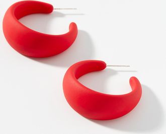 Simons Womens Large coloured acrylic Hoop Earrings