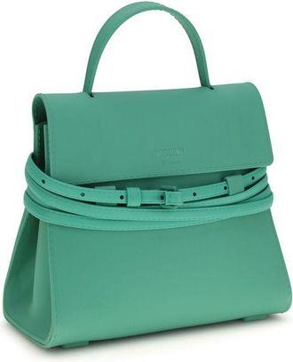 Moschino Womens Silicone Top Handle Bag Green Silicon
