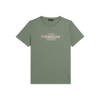 Freddy T-shirt Comfort Fit con Logo FREDDY e Slogan Time Shine