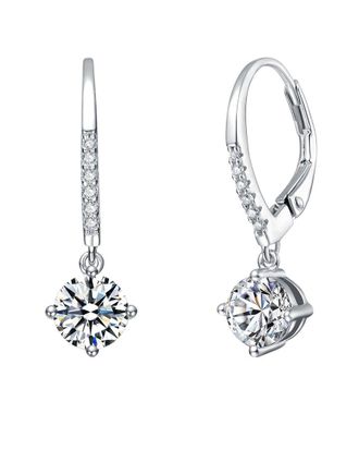 Genevive Silver Hoop Earrings