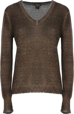 Avant Toi Truien & Vesten, Dames, Bruin, M, V-hals Gebreide Kleding