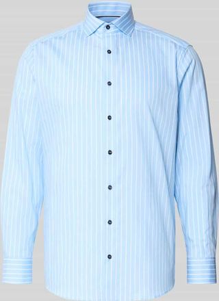 Olymp Regular Fit Business-Hemd mit Streifenmuster Modell Royal Kent in Bleu, Gr&ouml;&szlig;e 39