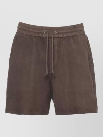 Parosh suede leather shorts featuring four pockets