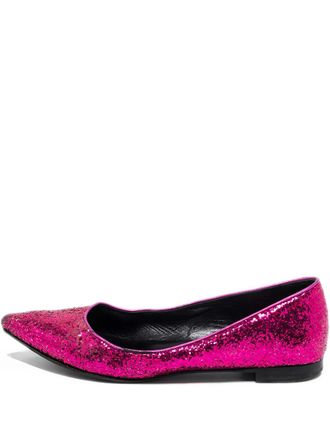 Saint Laurent 670864 Pink - women - Leather/Glitter/Leather - 36.5