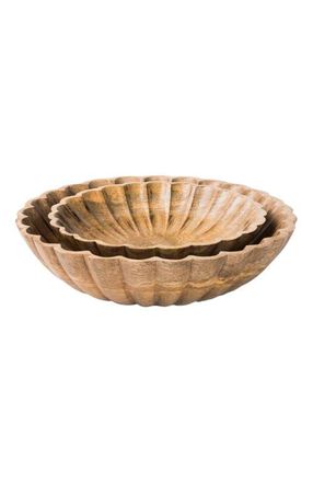 Mela Artisans Scallop Serenity Bowls - Natural in Beige Brown at Nordstrom