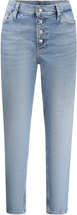 Calvin Klein Lichtblauwe Katoenen Mom Jeans - Dames - Slim Fit Jeans - Blauw - W25 L28 - Katoen - Jeans