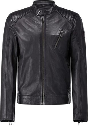 Belstaff Nappa Leren Bikerjack - Heren - Leren en Su&egrave;de Jassen - Zwart - M - Leer - Jassen