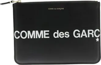 Comme Des Gar&ccedil;ons Clutches, female, Black, Size: ONE SIZE Huge Logo Pouch