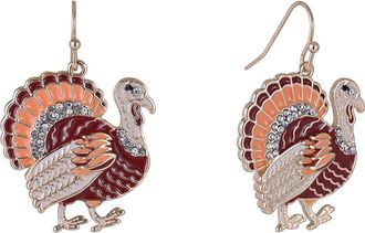 Hallmark Enamel Turkey Earrings in Orange at Nordstrom