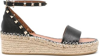 Valentino Garavani Rockstud 55mm Flatform Espadrilles