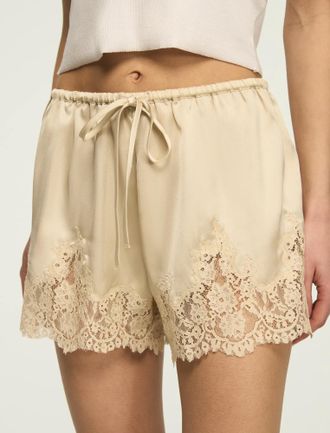 Lucky Brand Womens Lace Satin Short