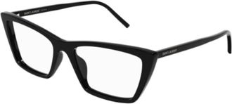 Saint Laurent Eyewear Sl 737 Mica Thin Opt001-black-black-transparent