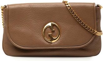 Gucci Pre-owned Gucci Medium Leather 1973 Chain Shoulder Bag 251820 502752