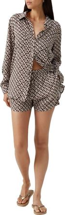 Melissa Odabash Millie Chain Cover-Up Shirt at Nordstrom, Size X-Small