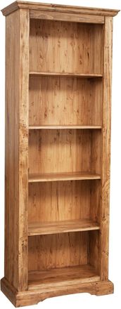 Biscottini International Biblioteca Country De Madera Maciza De Tilo Acabado Con Efecto Nogal 79x38x211 Cm