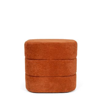 Koketto Home Puff redondeado en color terracota