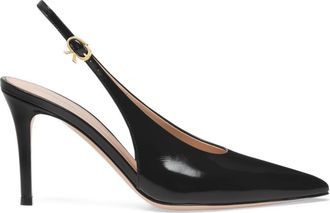 Gianvito Rossi Robbie Sling in Black Nappa at Nordstrom, Size 34.5