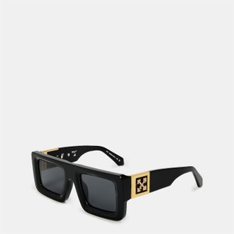 Off-white Accessoires Off White Unisex Vierkante Zonnebril, Vierkant Ontwerp in Zwart/Donkergrijs