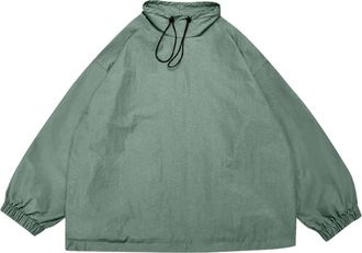 Generic Niepce Inc Japanese Streetwear Techwear Windbreaker Jackets for Men(Green, XL)