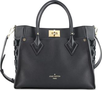 Louis Vuitton On My Side Monogram Tuffetage leren MM shopper - Zwart