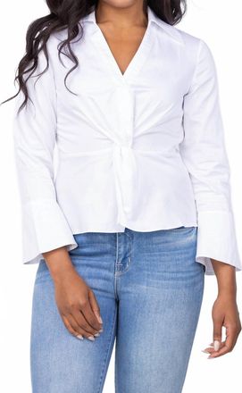 Tyler B&ouml;e Paige Cotton Twisted Front Top In White
