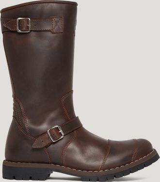 Belstaff Endurance Motorcycle Boots Mens Grain Leather Blackbrown Size UK 6.5