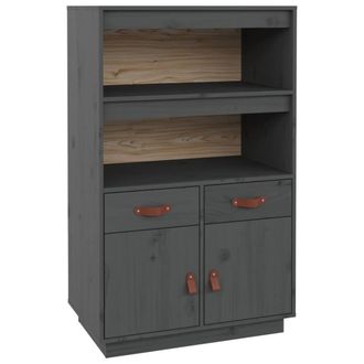 Berkfield Home Highboard Grey 67x40x108.5 cm Solid Wood Pine