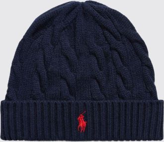 Polo Ralph Lauren Wool and Cashmere Blend Beanie with Contrast Pony Logo