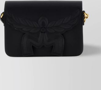 MCM sky embossed crossbody bag with adjustable strap