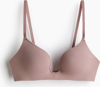 H&M B&uuml;gelloser Push-up-BH aus Microfaser - Pink