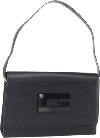 Gucci Pre-owned Shoulder Bags, female, Black, Size: ONE SIZE Pre-owned Coated Canvas Shoulder Bag