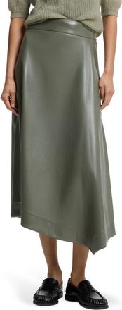 BOSS Ventara Faux Leather Midi Skirt in Tea Leaf at Nordstrom, Size 16