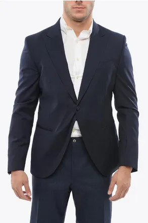 Corneliani CODE Virgin Wool Single Breasted Blazer size 56