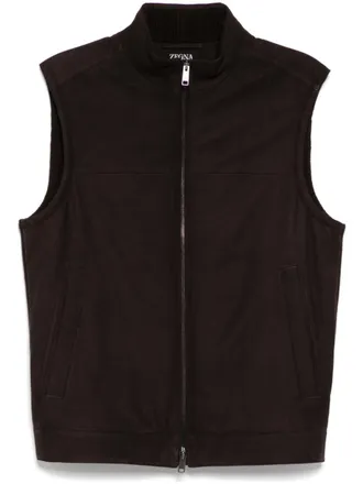 Ermenegildo Zegna Canotta in suede - Marrone