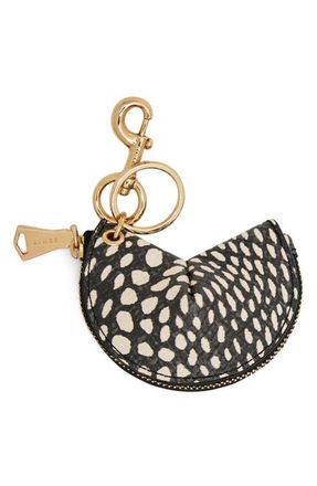 Aim&eacute;e Fortune Bag Charm in Black/white Embossed Lizard at Nordstrom