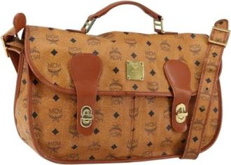 MCM Pre-owned Shoulder Bags, female, Brown, Size: ONE SIZE Pre-owned Plastic Shoulder Bag