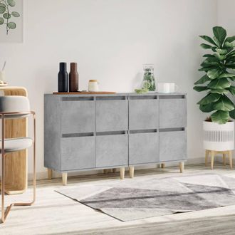 vidaXL Vidaxl - Aparadores 2 Uds Madera Contrachapada Gris Hormig&oacute;n 60x35x70 Cm